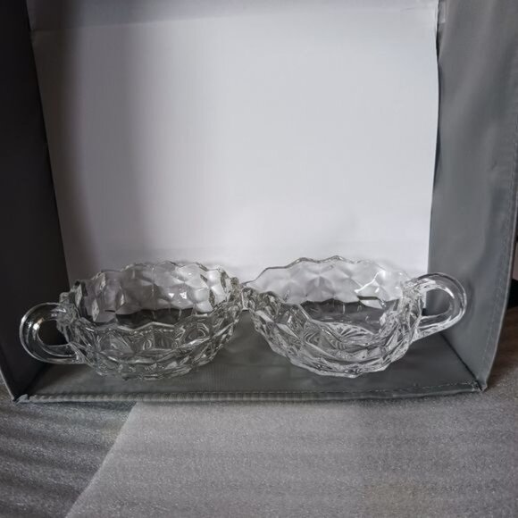 Fostoria American vtg candy dish,nut and trinket bowl set of 2 - Picture 1 of 12